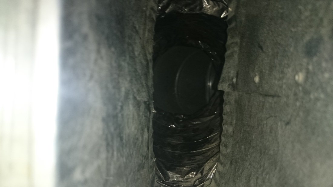 Clean duct vent after service