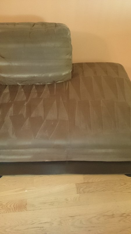 Freshly cleaned upholstery sofa
