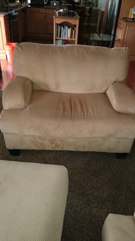 Chair before cleaning